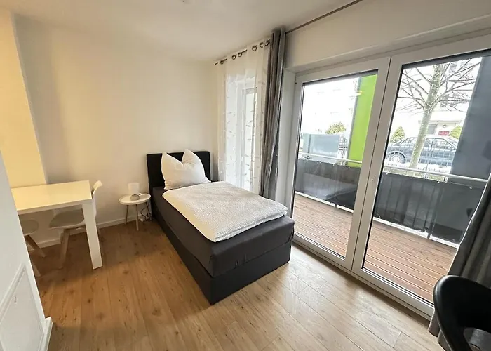 Business Mit Balkon, 1 Person, Zentrumsnah 公寓 阿沙芬堡